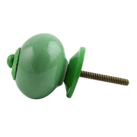 Solid Pea Green Fitting Ceramic Knob